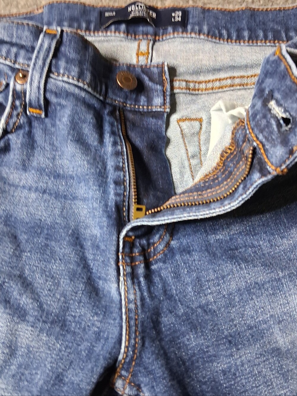 Hollister Mens Blue Epic Flex Stretch Slim Straight Jeans 29x34 - Picture 3 of 12